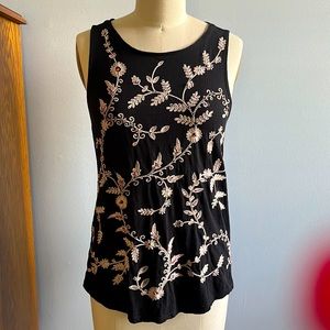 Lucky Brand black tank with design